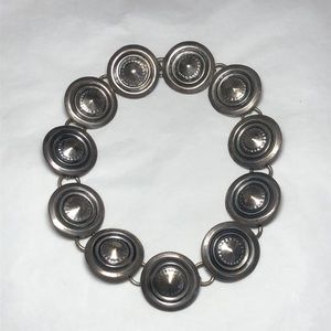 Southwestern Sterling Medallion Link Bracelet